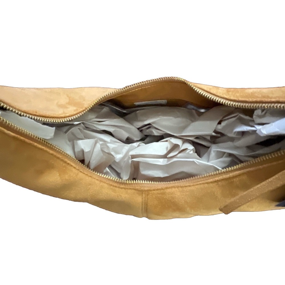 Oversized Crescent Shoulder Bag - Universal Thread First Suede Camel Color Boho - Picture 9 of 11